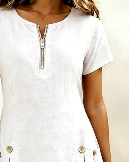 Renira | Women's straight dress with zipper and pockets
