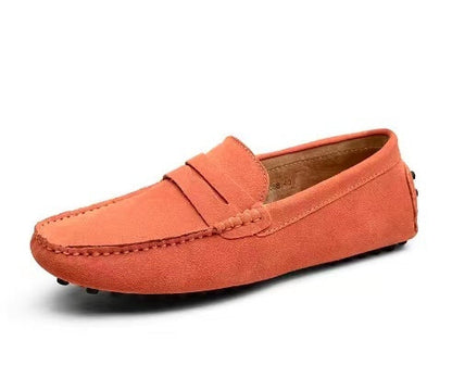 Renato | Mocasines para hombre con acabado ante y costuras