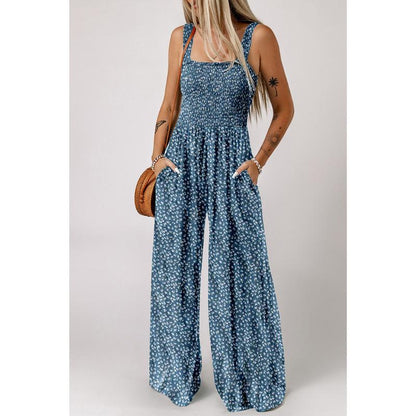 Jasmirael | Women's Wide-Leg Spring Floral Jumpsuit