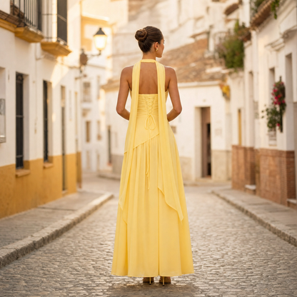 Talina | Women's Asymmetric Strapless Maxi Dress