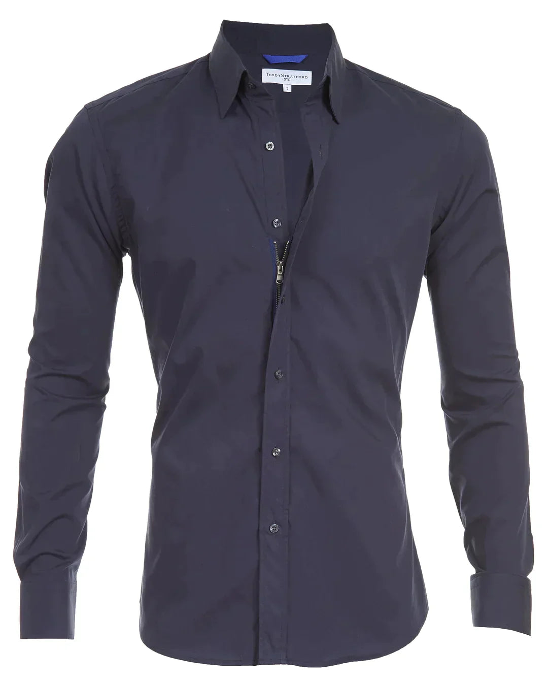 Mateo | Long-sleeve shirt with zip-up classic collar