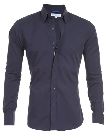 Mateo | Long-sleeve shirt with zip-up classic collar
