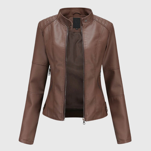 Solana | Chaqueta de cuero para mujer con estilo y cremallera
