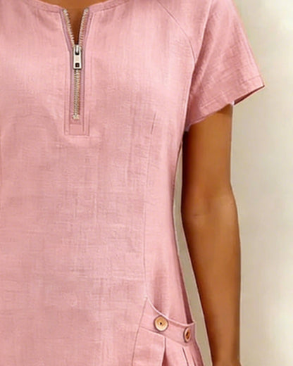 Renira | Women's straight dress with zipper and pockets