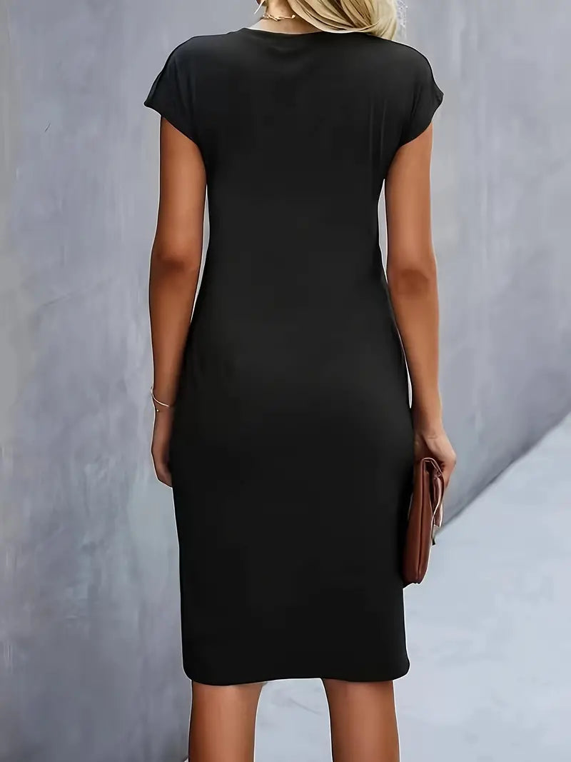 Odette | Classic fitted short-sleeve dress