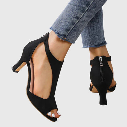 Alejandra | Sandalias de mujer de primavera con talón abierto y diseño con cut-outs