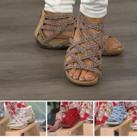 Alicia | Orthopedic crossed-strap open-toe sandals