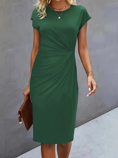 Odette | Classic fitted short-sleeve dress