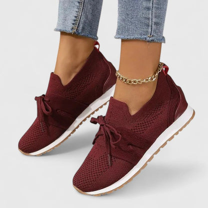 Mirela | orthopedic sneakers with breathable fabric and laces