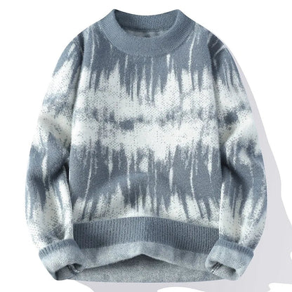 Alviero | Jersey de invierno de punto con efecto tie-dye para hombre