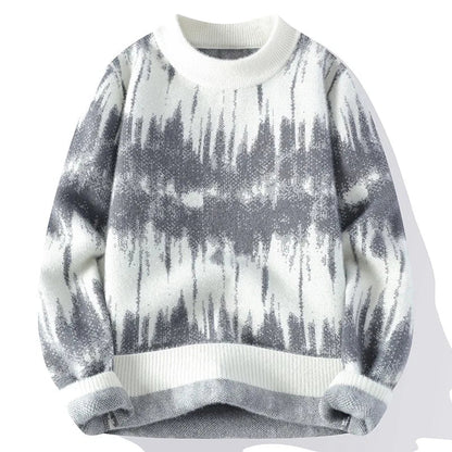 Alviero | Jersey de invierno de punto con efecto tie-dye para hombre