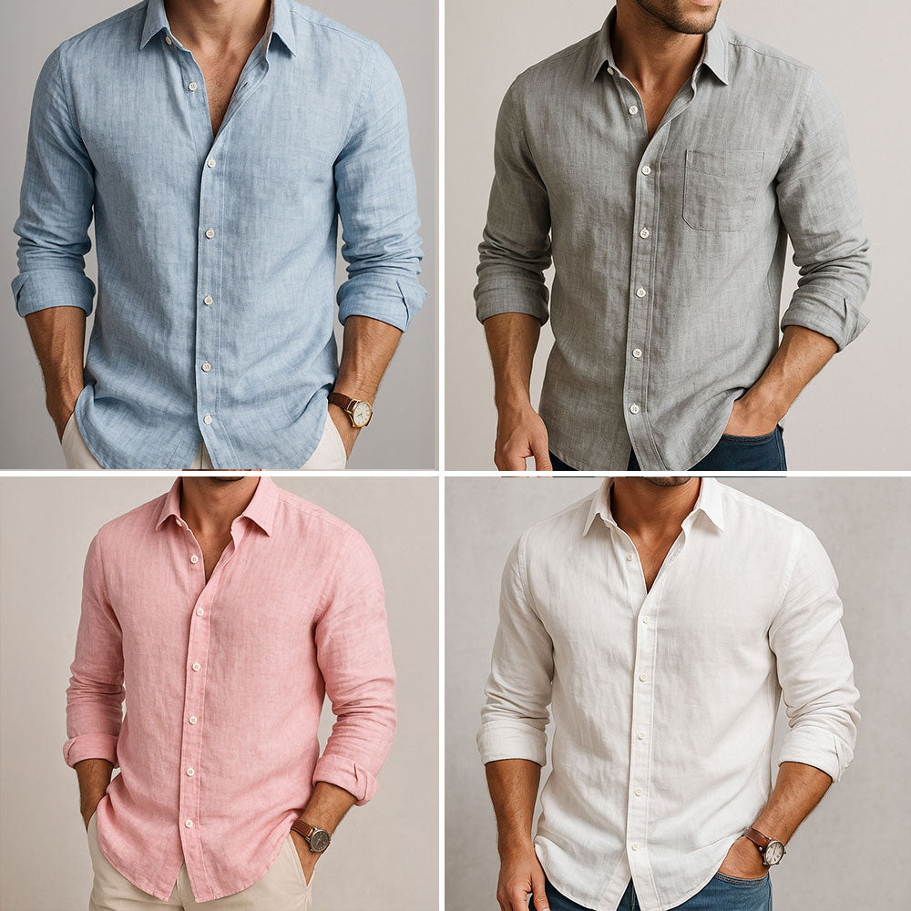 Soriel | Camisa con botones y manga larga de lino