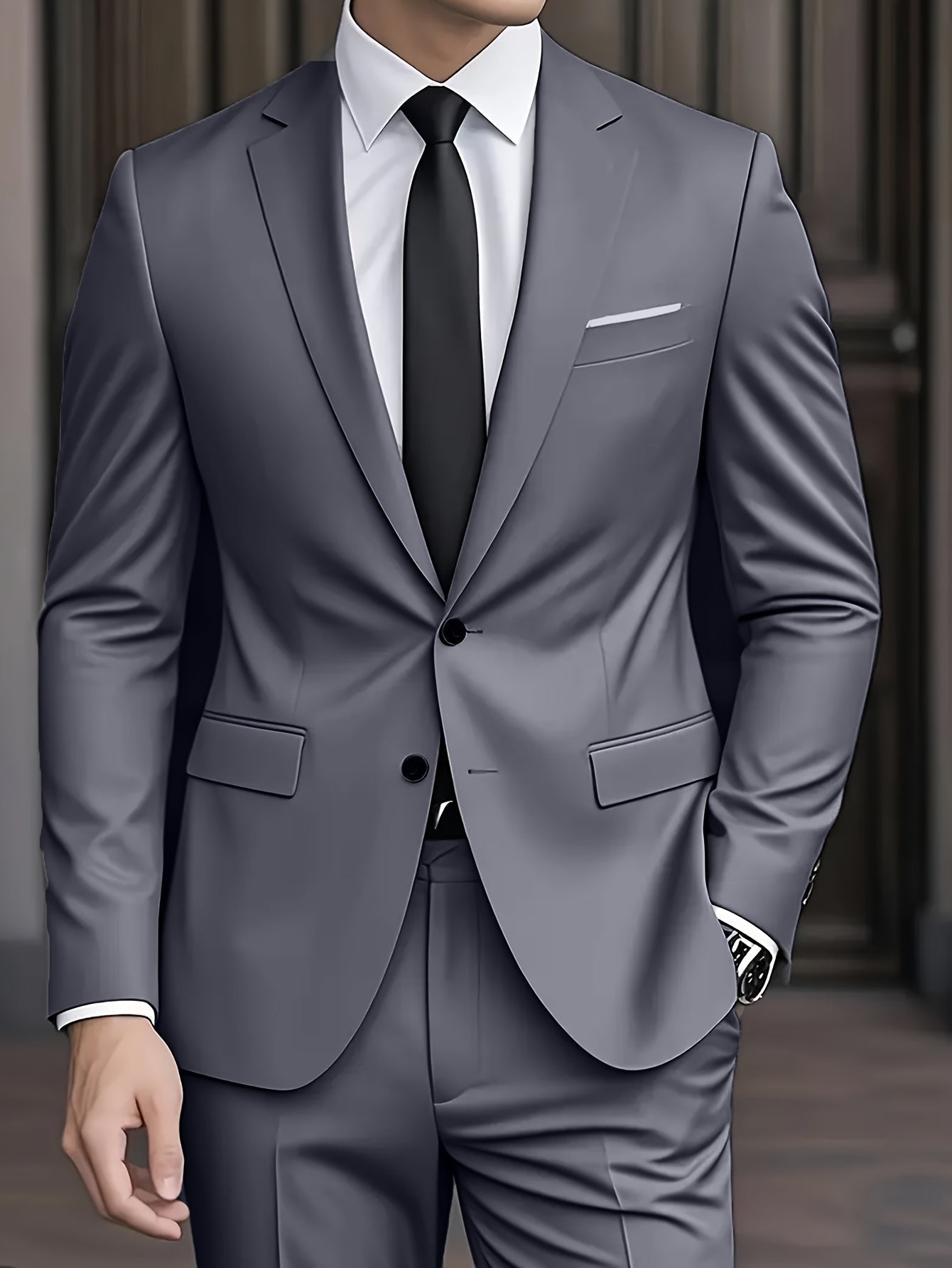 Alonso | Traje para hombre con chaqueta entallada y cierre de botones