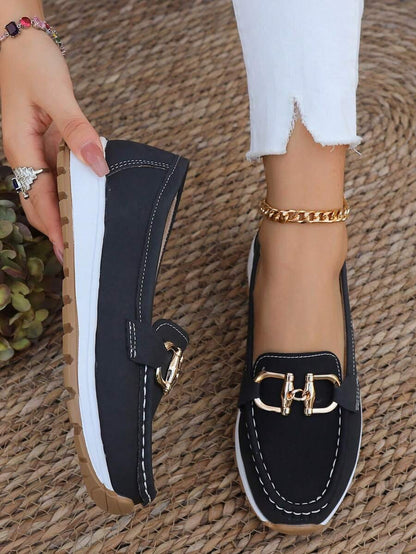 Marcela | Women's orthopedic loafers with gold detail