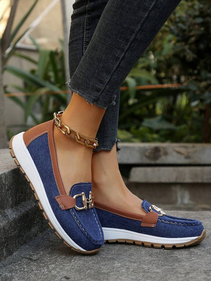 Marcela | Women's orthopedic loafers with gold detail