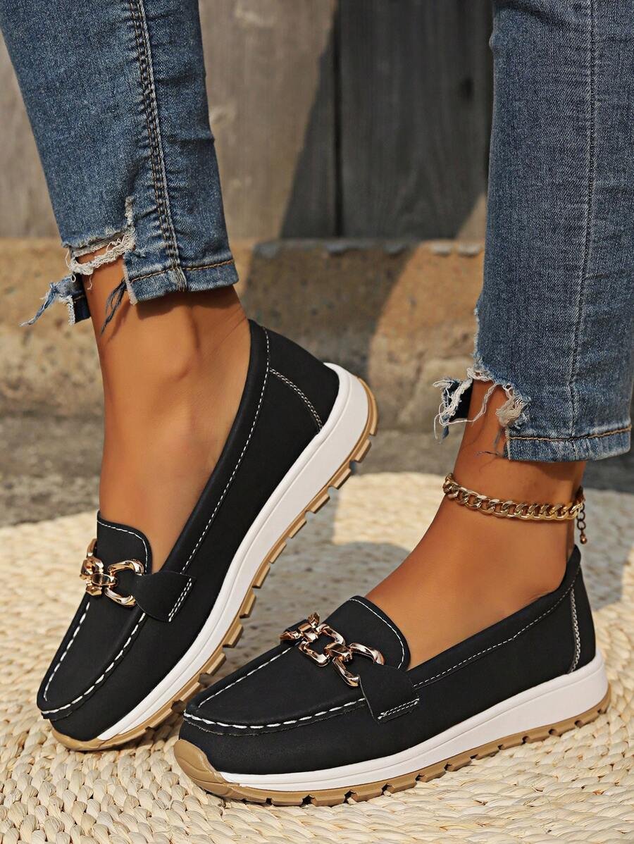 Marcela | Women's orthopedic loafers with gold detail