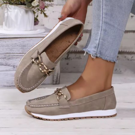 Marcela | Women's orthopedic loafers with gold detail
