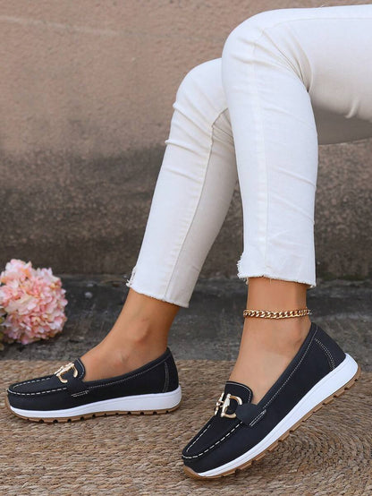 Marcela | Women's orthopedic loafers with gold detail