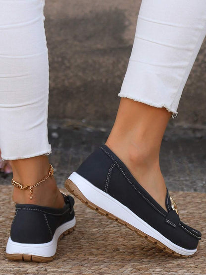 Marcela | Women's orthopedic loafers with gold detail
