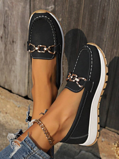 Marcela | Women's orthopedic loafers with gold detail