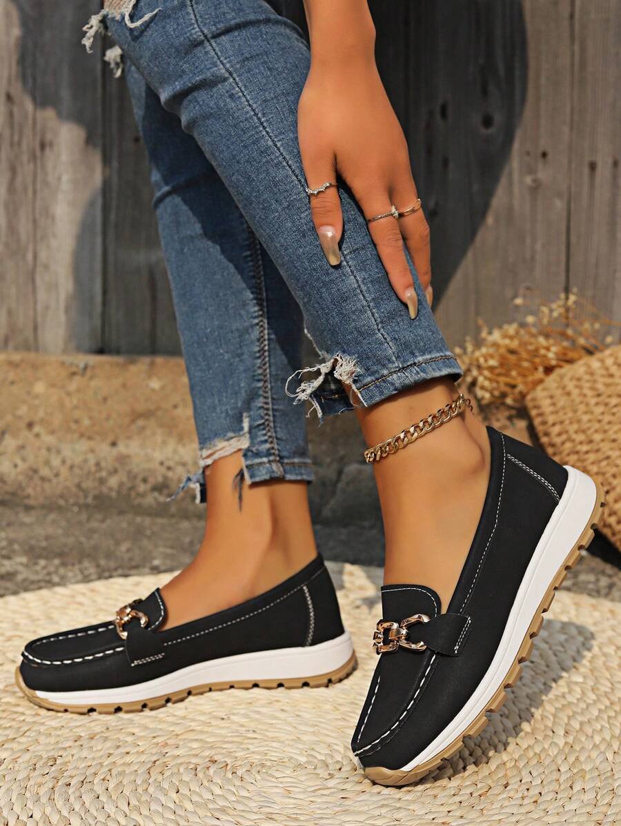 Marcela | Women's orthopedic loafers with gold detail