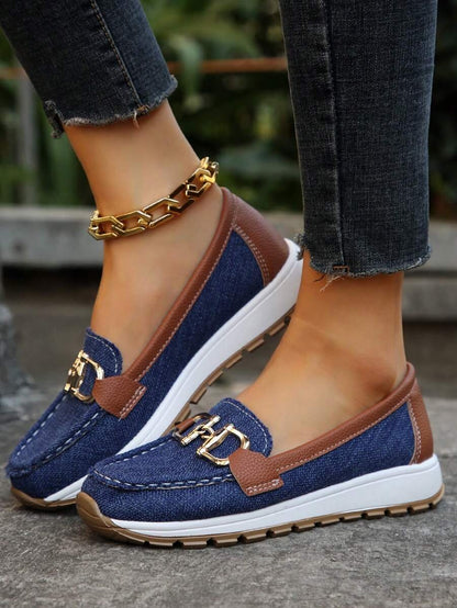 Marcela | Women's orthopedic loafers with gold detail