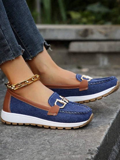Marcela | Women's orthopedic loafers with gold detail