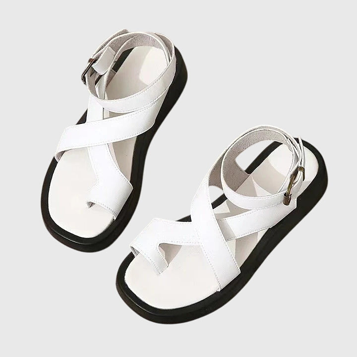 Abril | Sandalias ortopédicas con tira cruzada y hebilla
