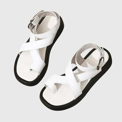 Abril | Sandalias ortopédicas con tira cruzada y hebilla