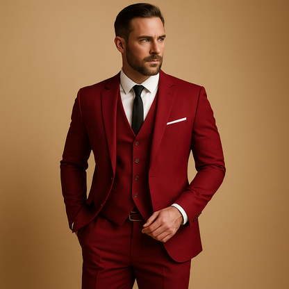 Héctor | Traje de tres piezas para hombre con corte slim y corte sencillo
