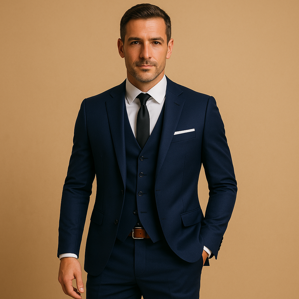 Dante | Traje de tres piezas para hombre y blazer recto