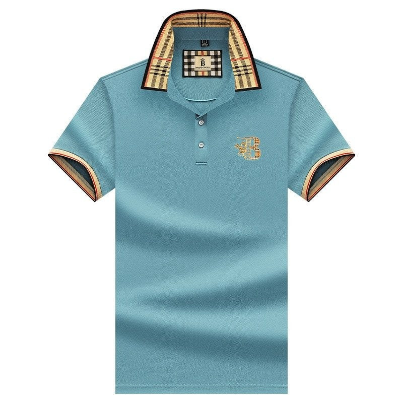 Jenaro | Polo informal para hombre con cuello en contraste a cuadros | Elegante