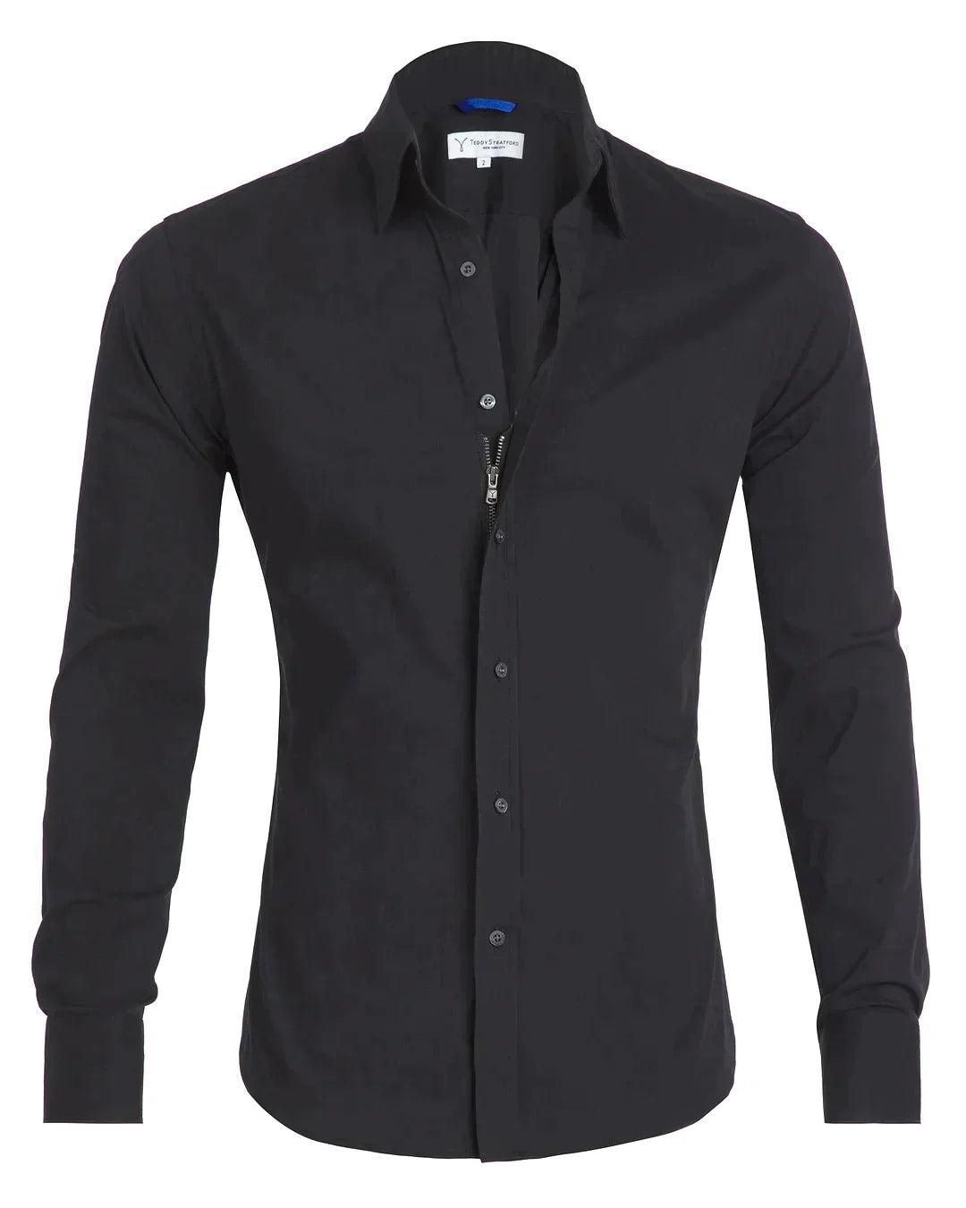 Mateo | Long-sleeve shirt with zip-up classic collar