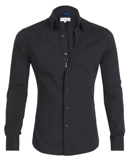 Mateo | Long-sleeve shirt with zip-up classic collar