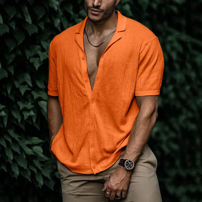 Zenviro | Camisa de verano para hombre con manga corta y diseño relajado