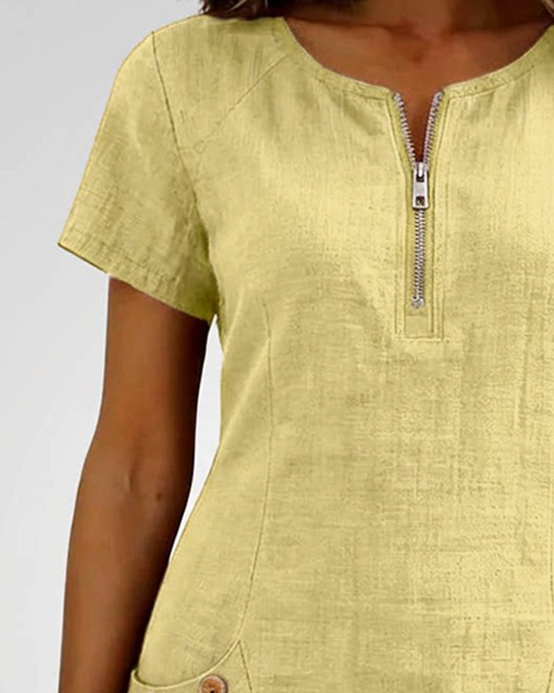 Renira | Women's straight dress with zipper and pockets