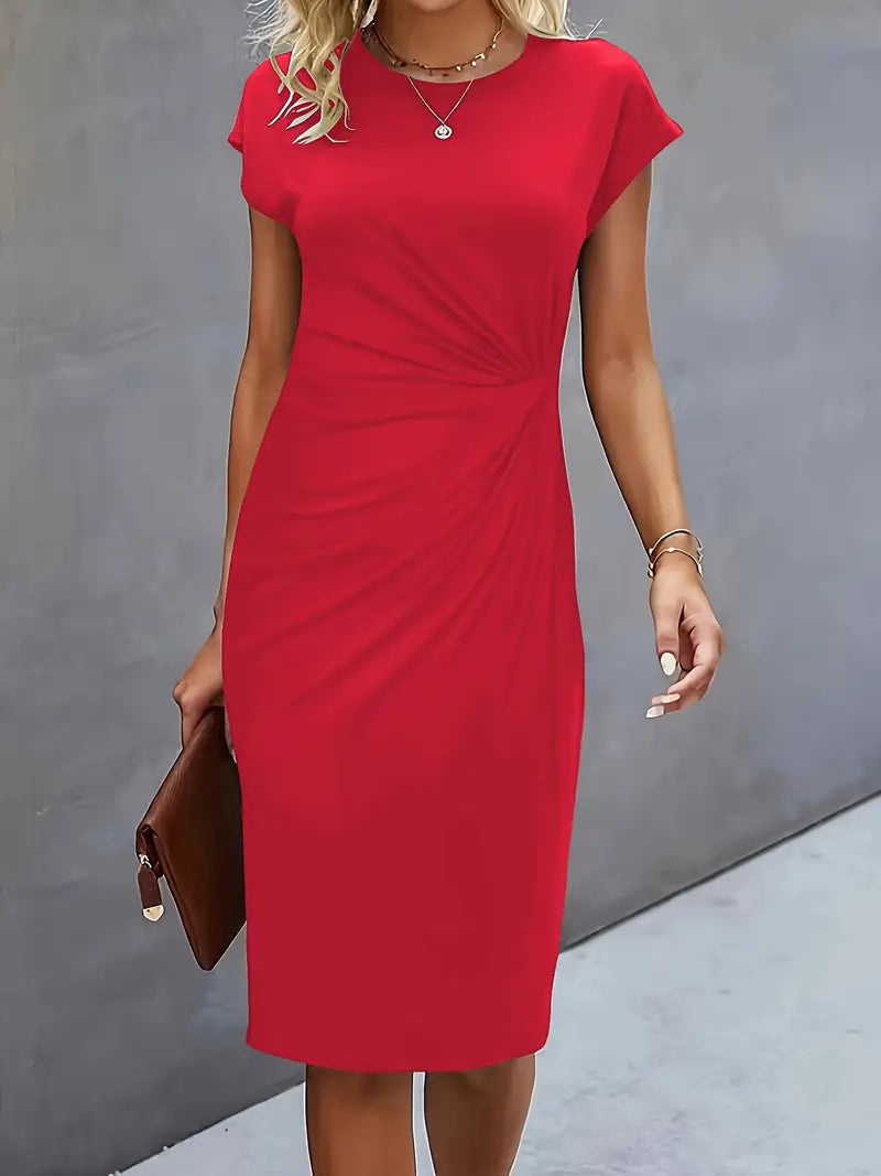 Odette | Classic fitted short-sleeve dress