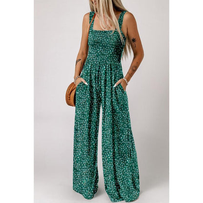 Jasmirael | Women's Wide-Leg Spring Floral Jumpsuit