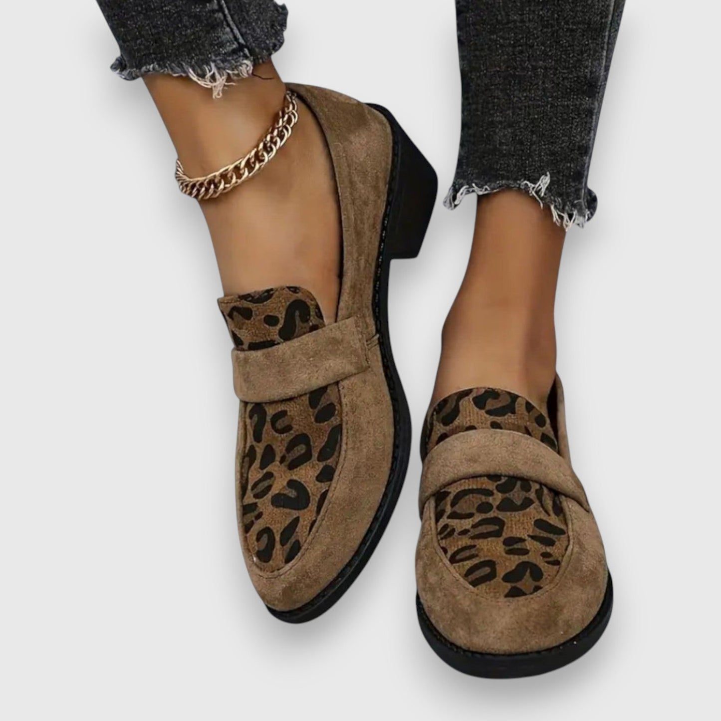 Brunela | comfortable leopard print loafers and design