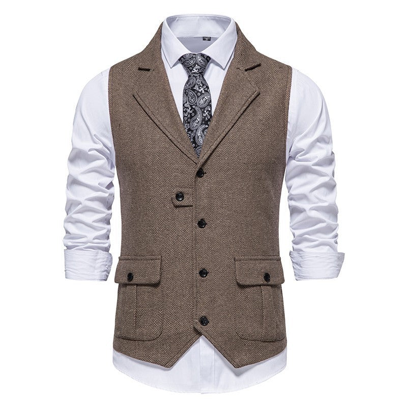 Juan | Men's formal wedding vest with buttons and classic design