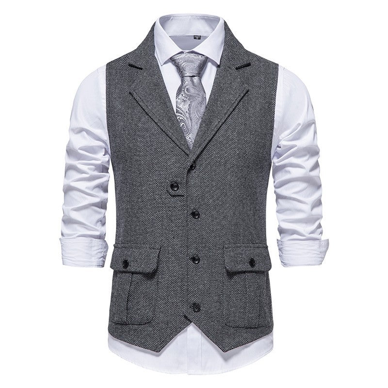 Juan | Men's formal wedding vest with buttons and classic design