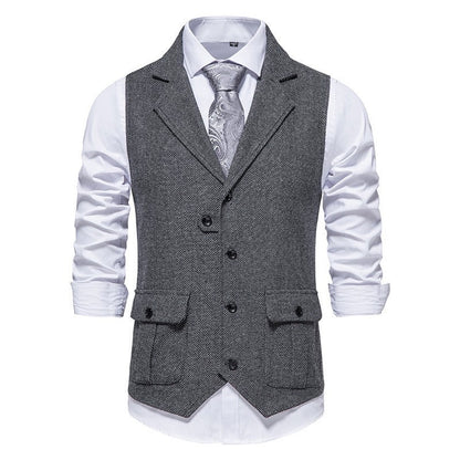 Juan | Men's formal wedding vest with buttons and classic design