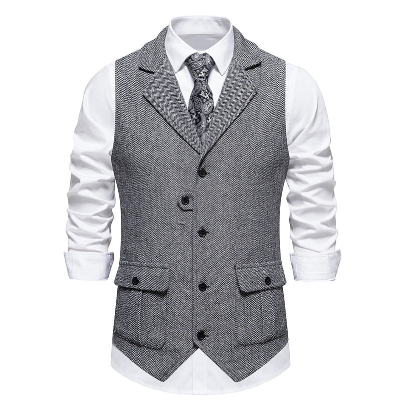 Juan | Men's formal wedding vest with buttons and classic design