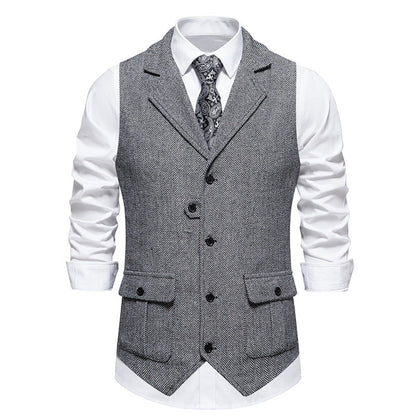 Juan | Men's formal wedding vest with buttons and classic design
