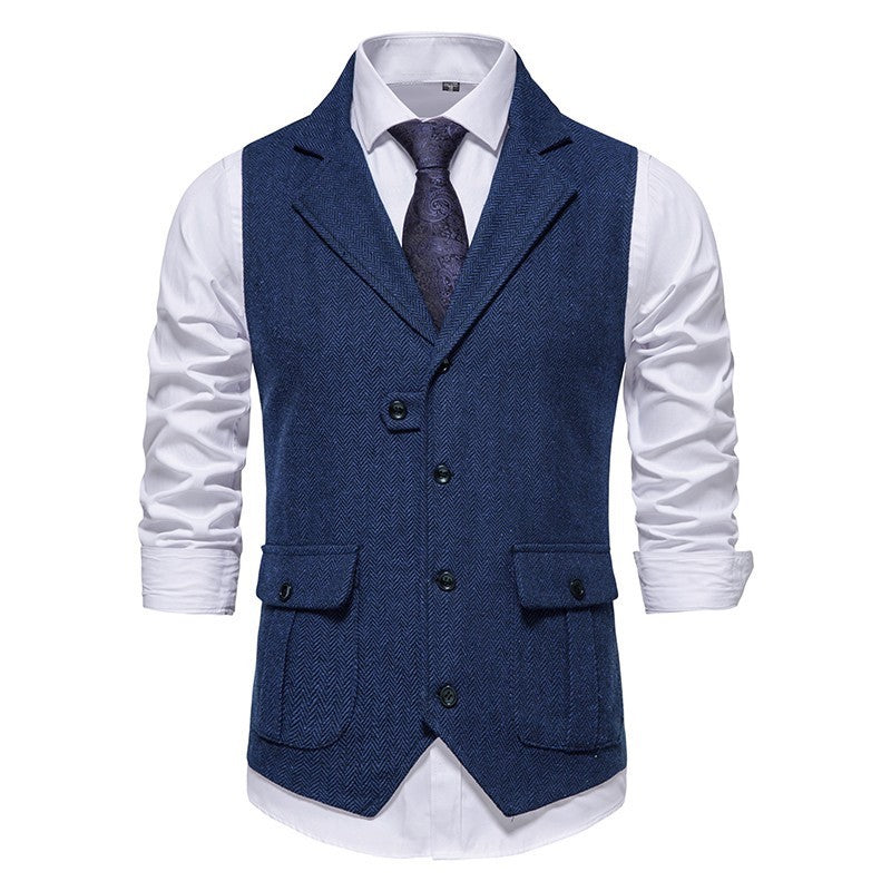Juan | Men's formal wedding vest with buttons and classic design