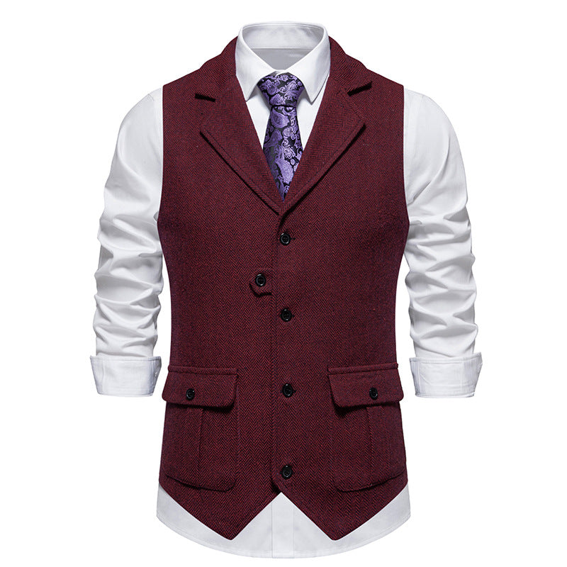 Juan | Men's formal wedding vest with buttons and classic design