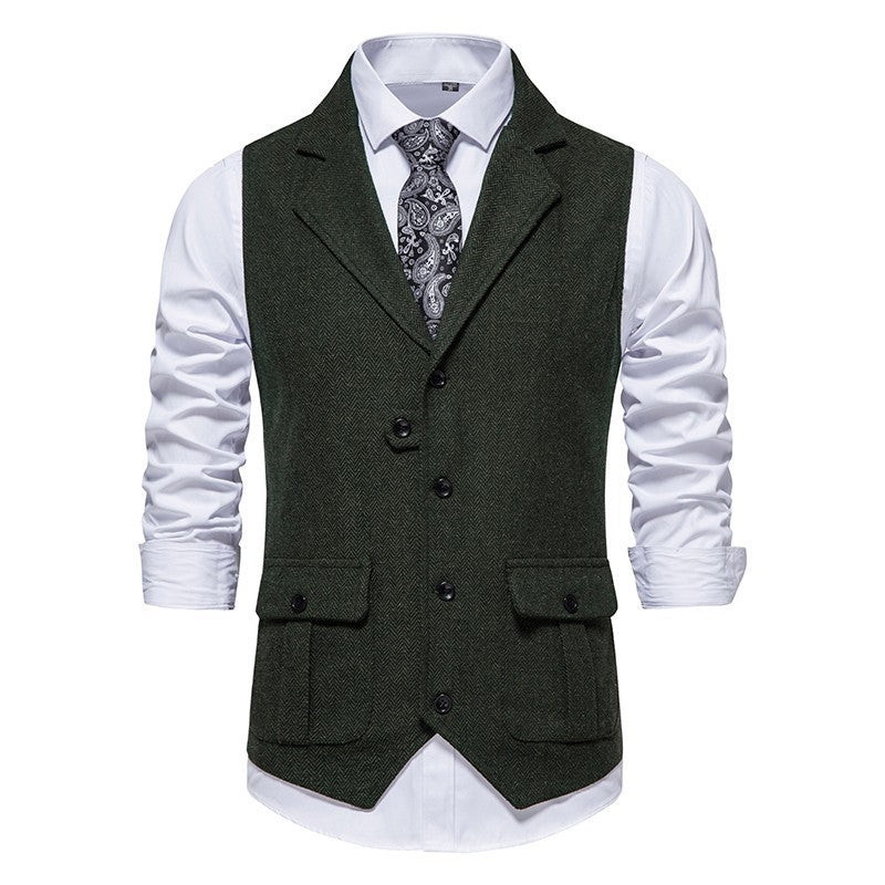 Juan | Men's formal wedding vest with buttons and classic design