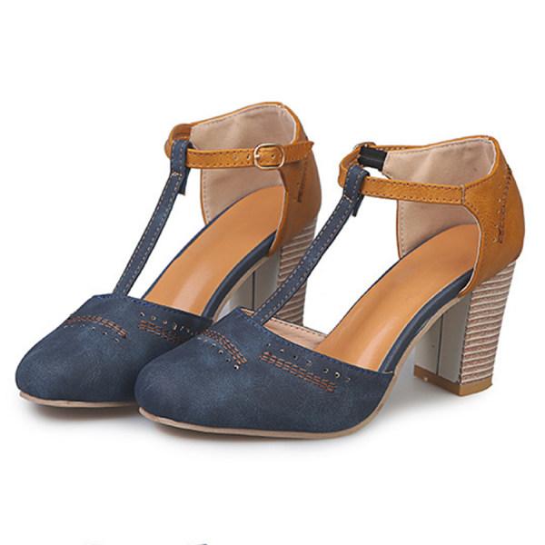 Eulalia | Sandalias de primavera para mujer con tacón ancho estilo Mary Jane