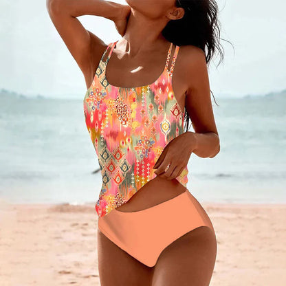 Josefina | Tankini de Dos Piezas con Estampado Boho