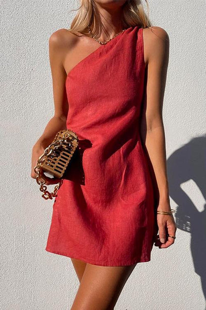 Gisela | Vestido mini para mujer con diseño de un hombro